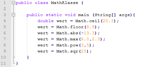 Klasse Math.